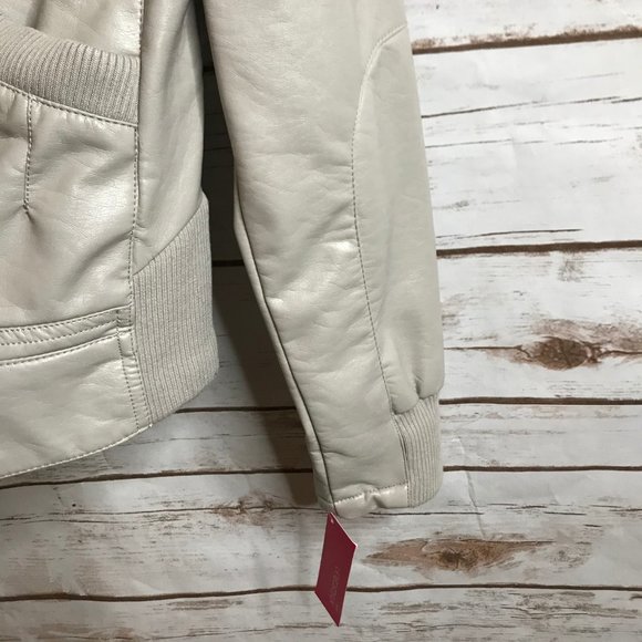 Xhilaration Cream Faux Leather Jacket - Picture 4 of 8
